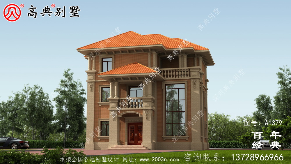 農(nóng)村豪華三層復(fù)式別墅設(shè)計(jì)效果圖_別墅設(shè)計(jì)圖紙