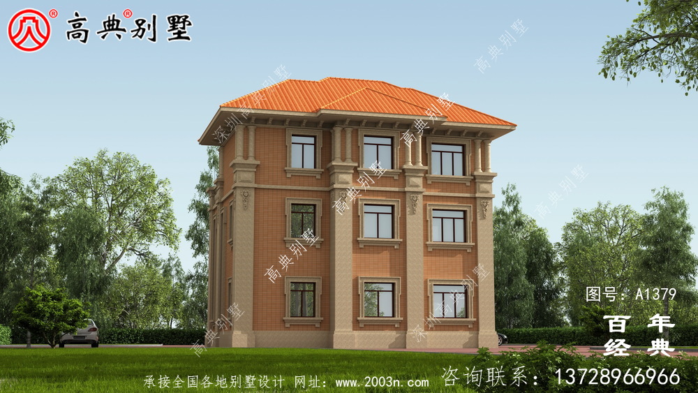 農(nóng)村豪華三層復(fù)式別墅設(shè)計(jì)效果圖_別墅設(shè)計(jì)圖紙