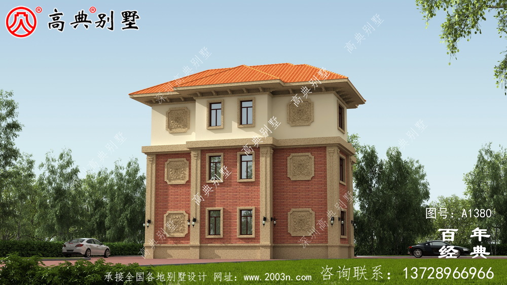 豪華歐式三層復式別墅設計效果圖_別墅設計圖紙