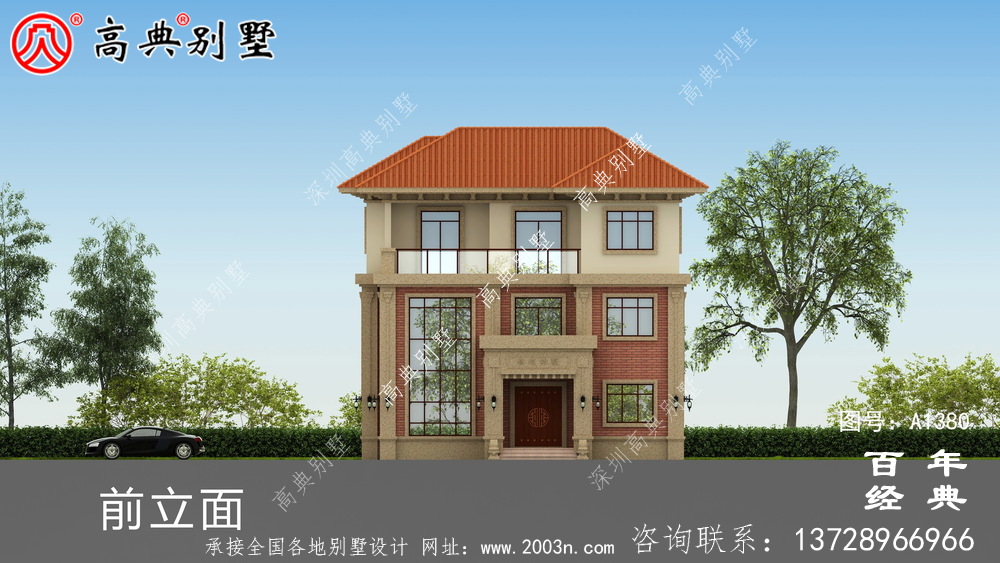 豪華歐式三層復式別墅設計效果圖_別墅設計圖紙