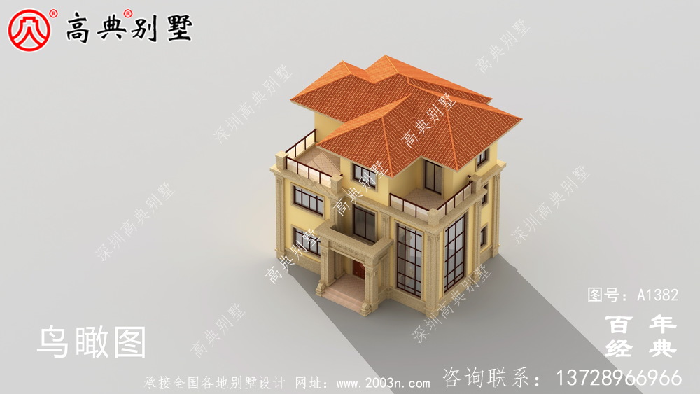 復式三層歐式別墅設計圖紙_別墅設計圖紙