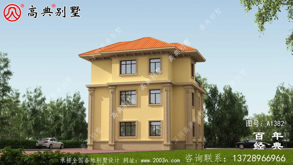 復式三層歐式別墅設計圖紙_別墅設計圖紙