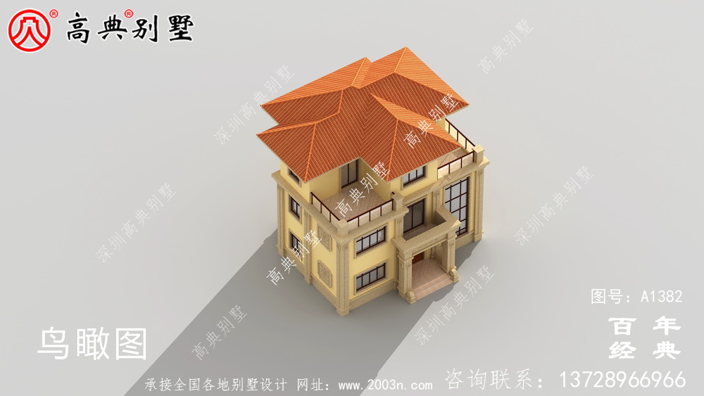 復式三層歐式別墅設計圖紙_別墅設計圖紙