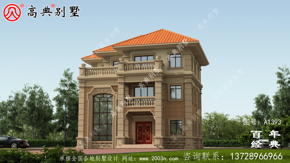 三層歐式別墅樓房外觀設計圖_鄉村別墅設計圖紙 三層歐式別墅樓房外觀設計圖_鄉村別墅設計圖紙