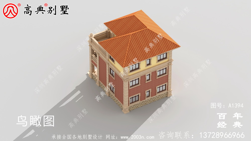 復式三層歐式別墅整套工程圖紙_鄉村別墅設計圖紙