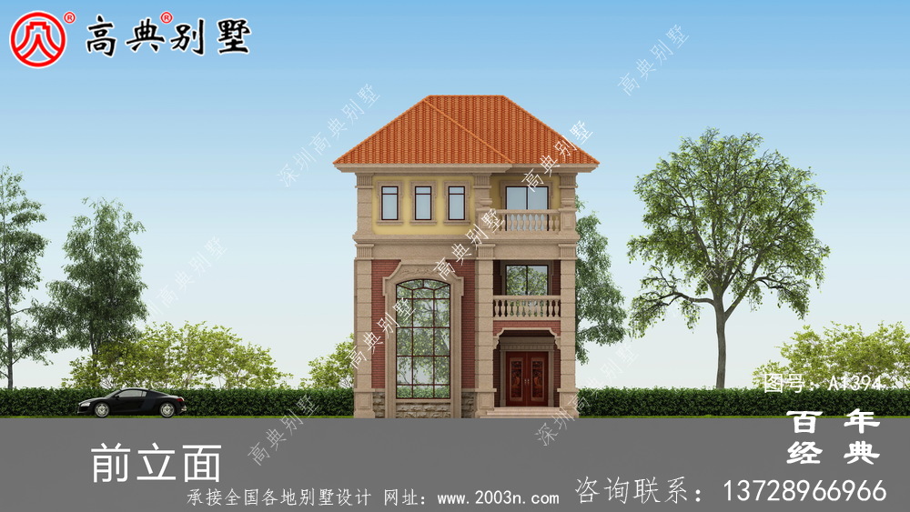 復式三層歐式別墅整套工程圖紙_鄉村別墅設計圖紙