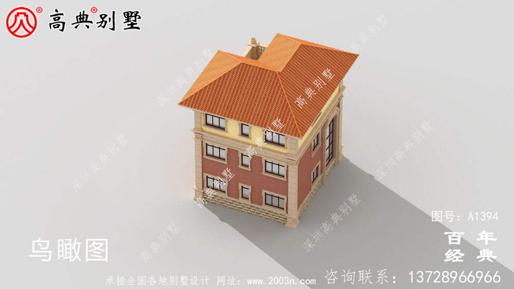 復式三層歐式別墅整套工程圖紙_鄉村別墅設計圖紙