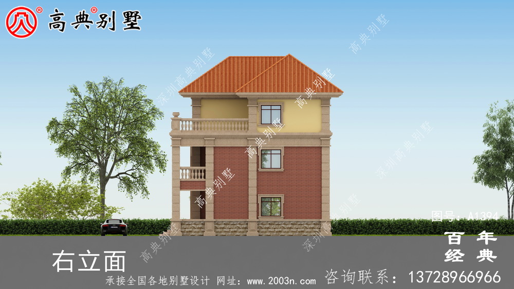 復式三層歐式別墅整套工程圖紙_鄉村別墅設計圖紙