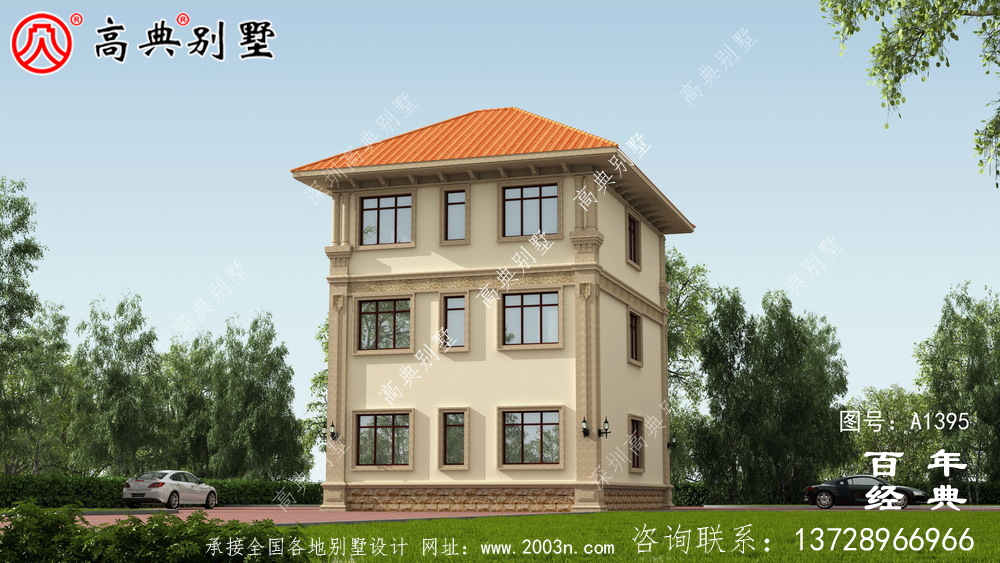 新農村三層歐式別墅整套工程圖紙_鄉村別墅設計圖紙
