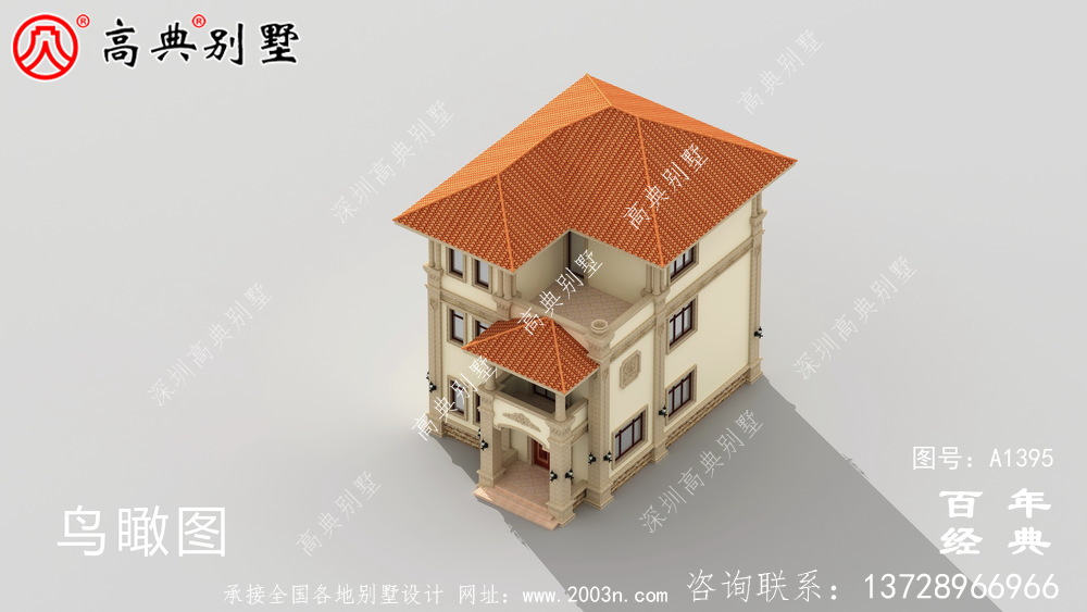 新農村三層歐式別墅整套工程圖紙_鄉村別墅設計圖紙
