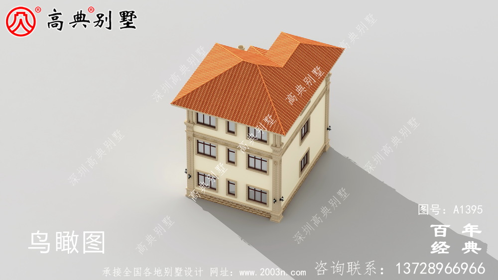 新農村三層歐式別墅整套工程圖紙_鄉村別墅設計圖紙