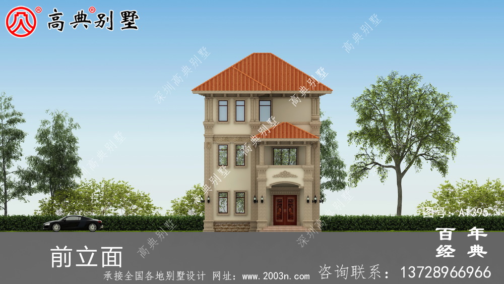 新農村三層歐式別墅整套工程圖紙_鄉村別墅設計圖紙