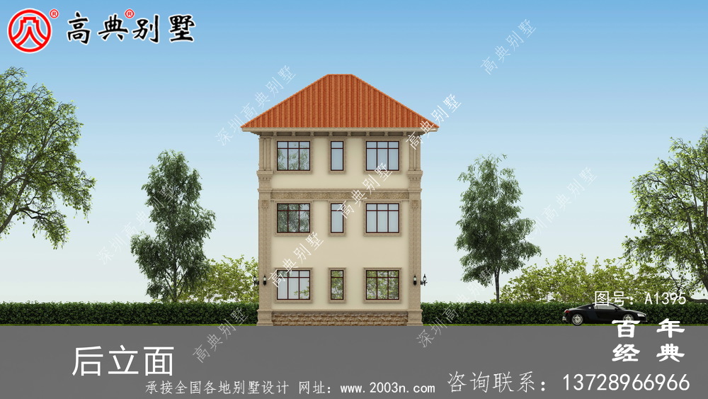 新農村三層歐式別墅整套工程圖紙_鄉村別墅設計圖紙