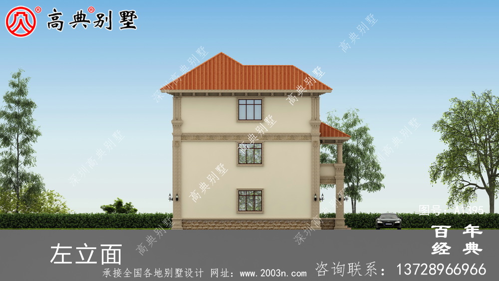 新農村三層歐式別墅整套工程圖紙_鄉村別墅設計圖紙