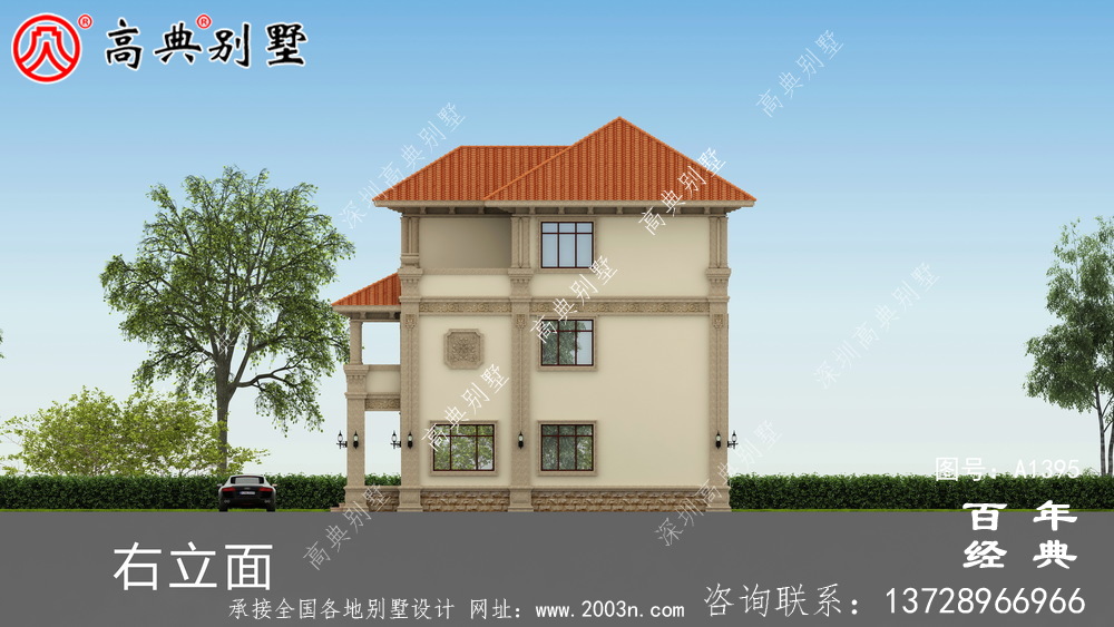 新農村三層歐式別墅整套工程圖紙_鄉村別墅設計圖紙