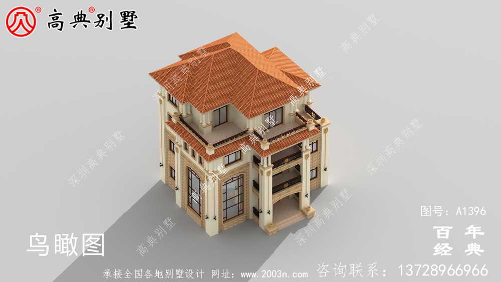 復式四層歐式別墅整套工程圖紙_鄉村別墅設計圖紙