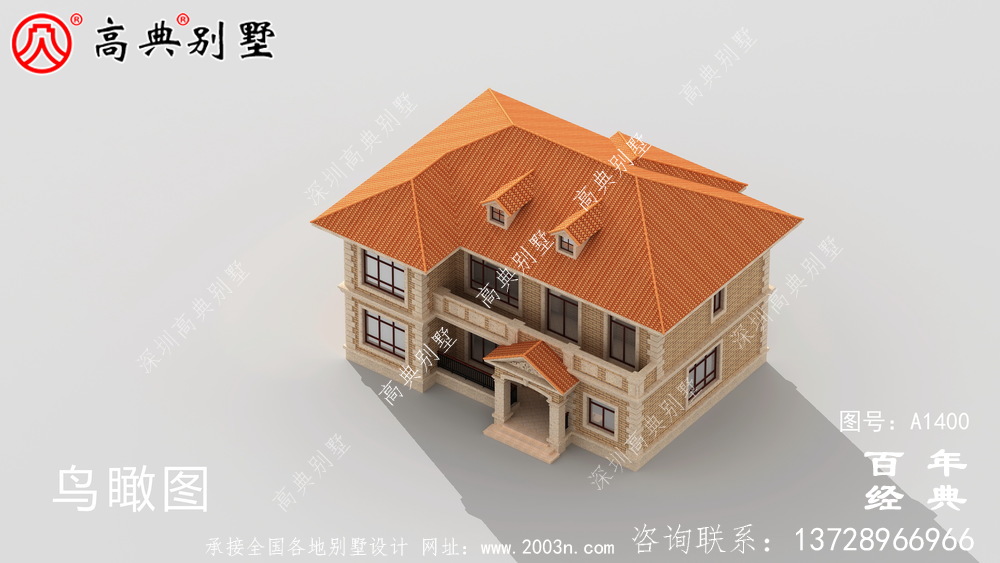 新農村簡單二層小別墅設計圖紙_二層別墅效果圖