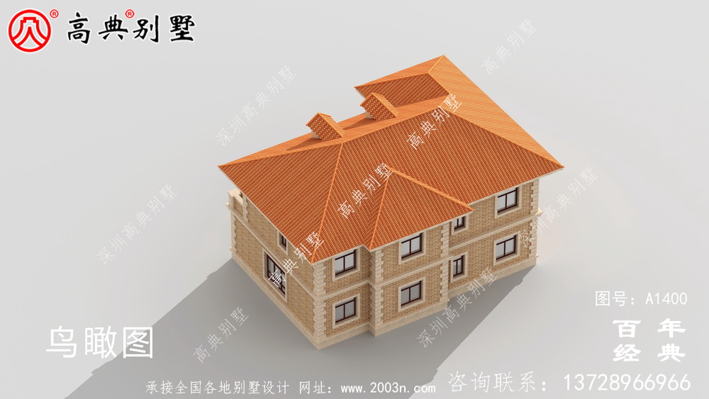 新農村簡單二層小別墅設計圖紙_二層別墅效果圖