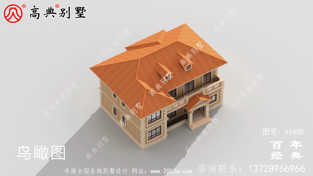 新農村簡單二層小別墅設計圖紙_二層別墅效果圖