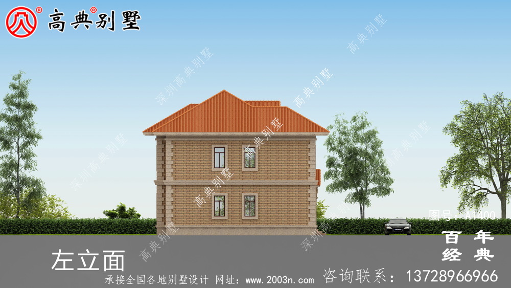 新農村簡單二層小別墅設計圖紙_二層別墅效果圖