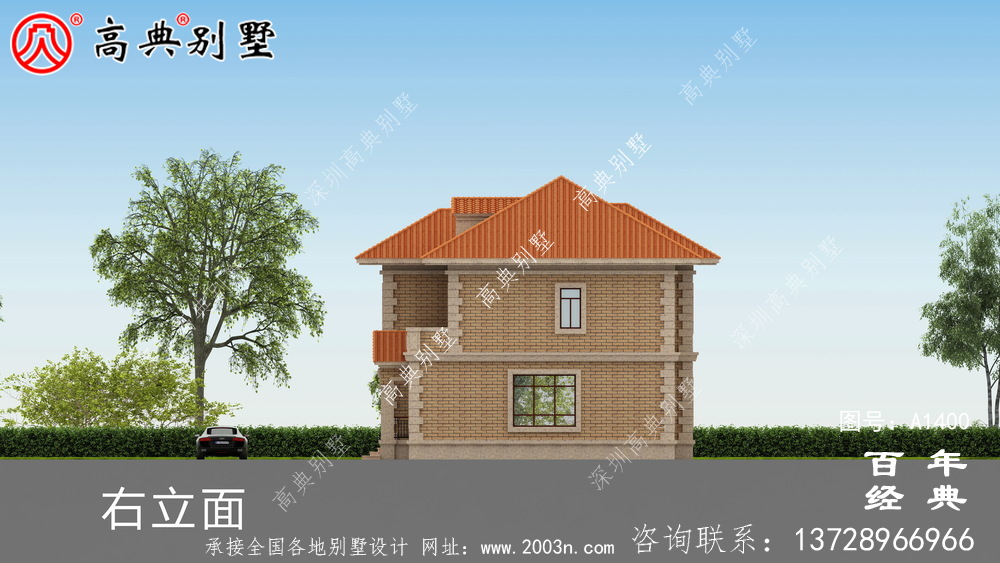 新農村簡單二層小別墅設計圖紙_二層別墅效果圖