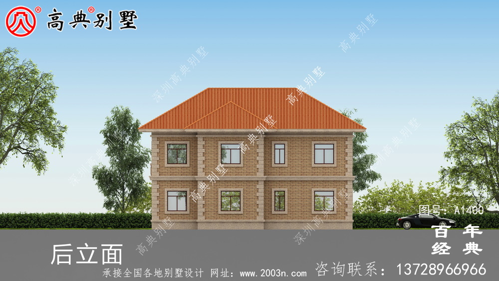 新農村簡單二層小別墅設計圖紙_二層別墅效果圖