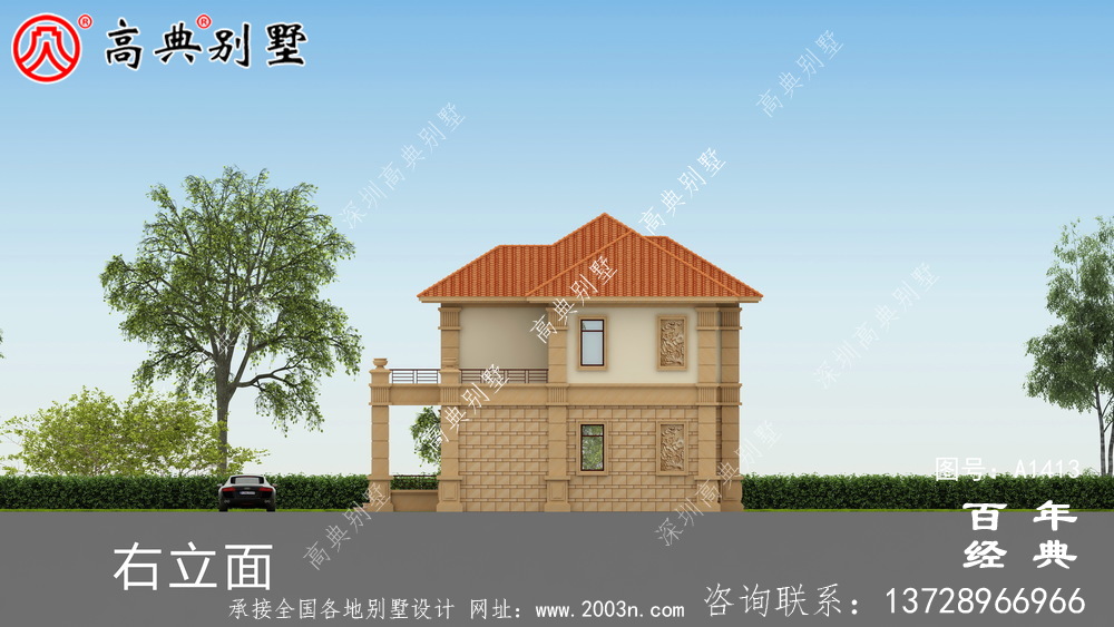 兩層雙拼歐式別墅設(shè)計(jì)圖紙_農(nóng)村雙拼別墅圖紙