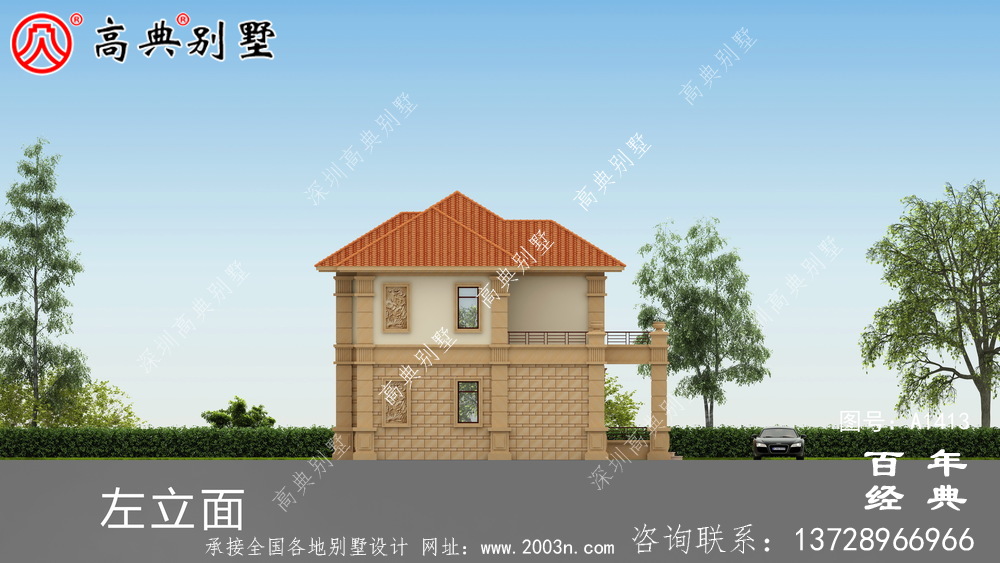 兩層雙拼歐式別墅設(shè)計(jì)圖紙_農(nóng)村雙拼別墅圖紙