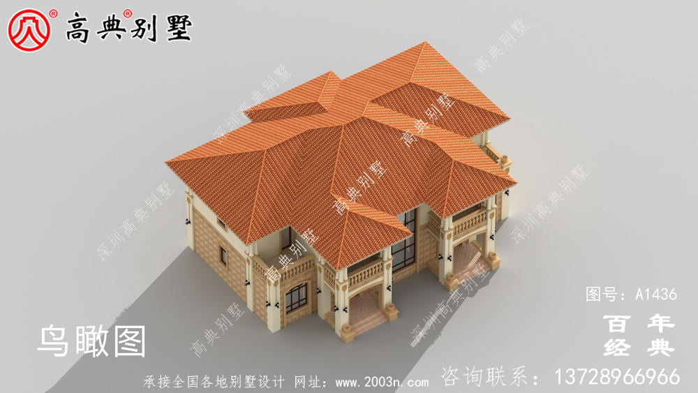 自建兩層歐式雙拼別墅設計圖紙和效果圖_農村兩層別墅設計