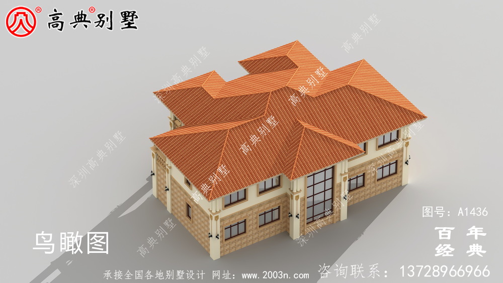 自建兩層歐式雙拼別墅設計圖紙和效果圖_農村兩層別墅設計