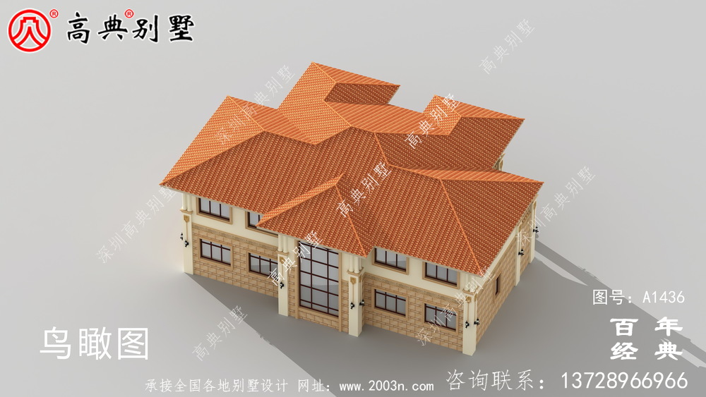 自建兩層歐式雙拼別墅設計圖紙和效果圖_農村兩層別墅設計