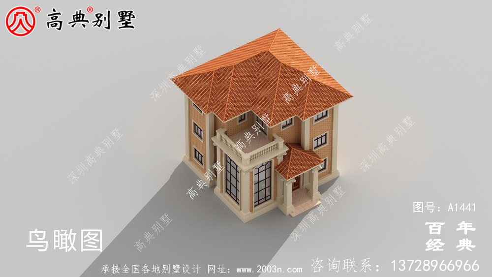新農村建設小復式三層別墅設計圖紙及設計效果圖_三層農村房屋設計圖