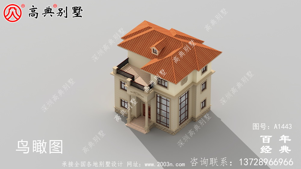 復(fù)式三層歐式別墅設(shè)計(jì)圖紙與效果圖_農(nóng)村房屋設(shè)計(jì)圖