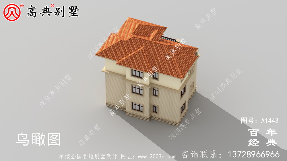 復(fù)式三層歐式別墅設(shè)計(jì)圖紙與效果圖_農(nóng)村房屋設(shè)計(jì)圖