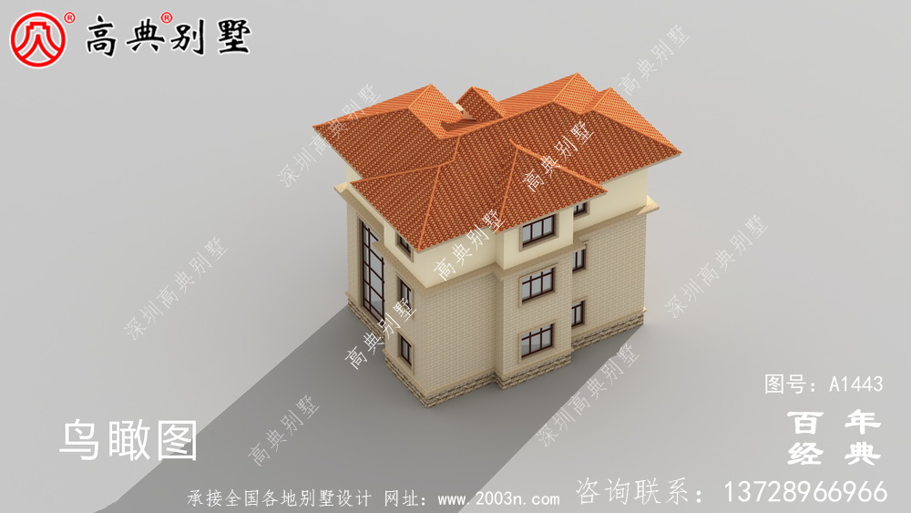 復(fù)式三層歐式別墅設(shè)計(jì)圖紙與效果圖_農(nóng)村房屋設(shè)計(jì)圖