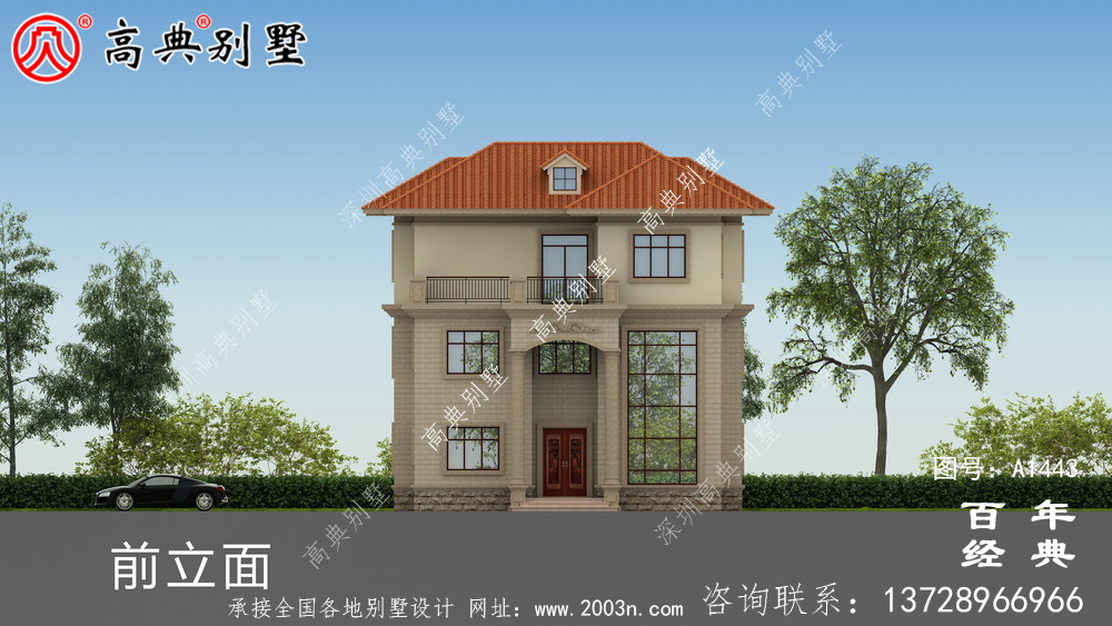 復(fù)式三層歐式別墅設(shè)計(jì)圖紙與效果圖_農(nóng)村房屋設(shè)計(jì)圖
