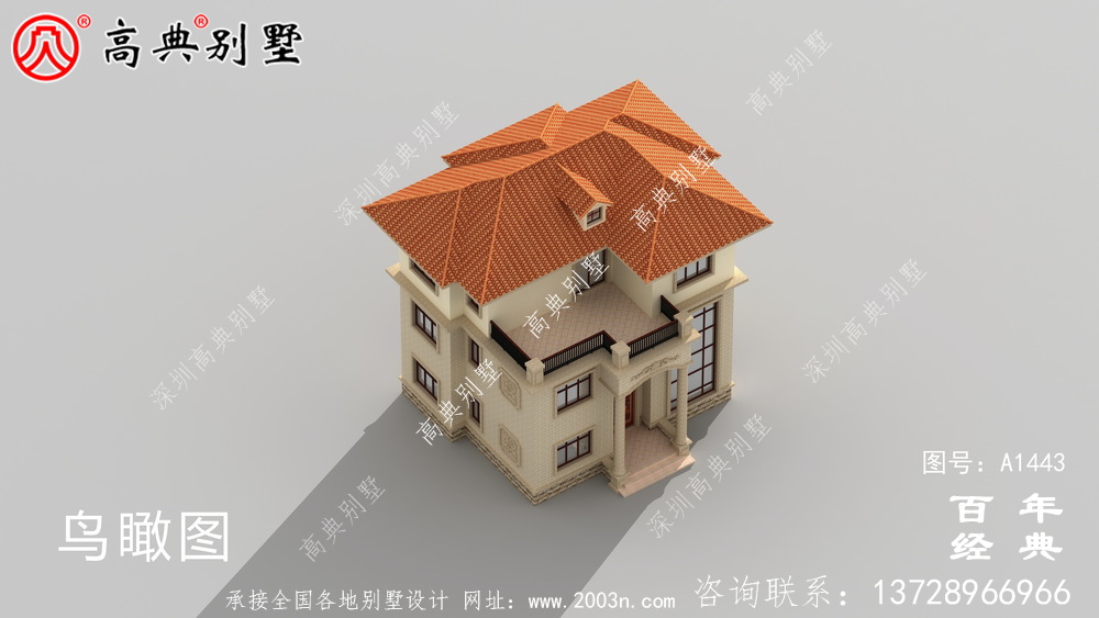 復(fù)式三層歐式別墅設(shè)計(jì)圖紙與效果圖_農(nóng)村房屋設(shè)計(jì)圖