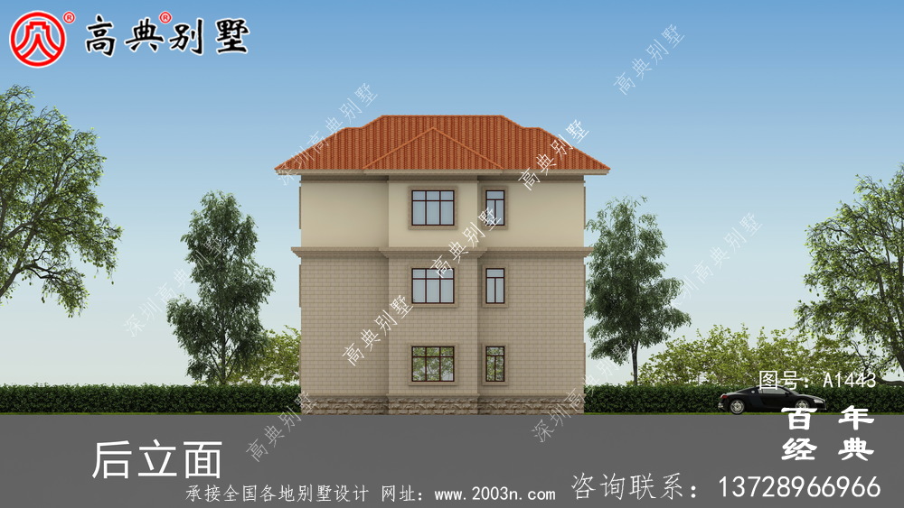 復(fù)式三層歐式別墅設(shè)計(jì)圖紙與效果圖_農(nóng)村房屋設(shè)計(jì)圖