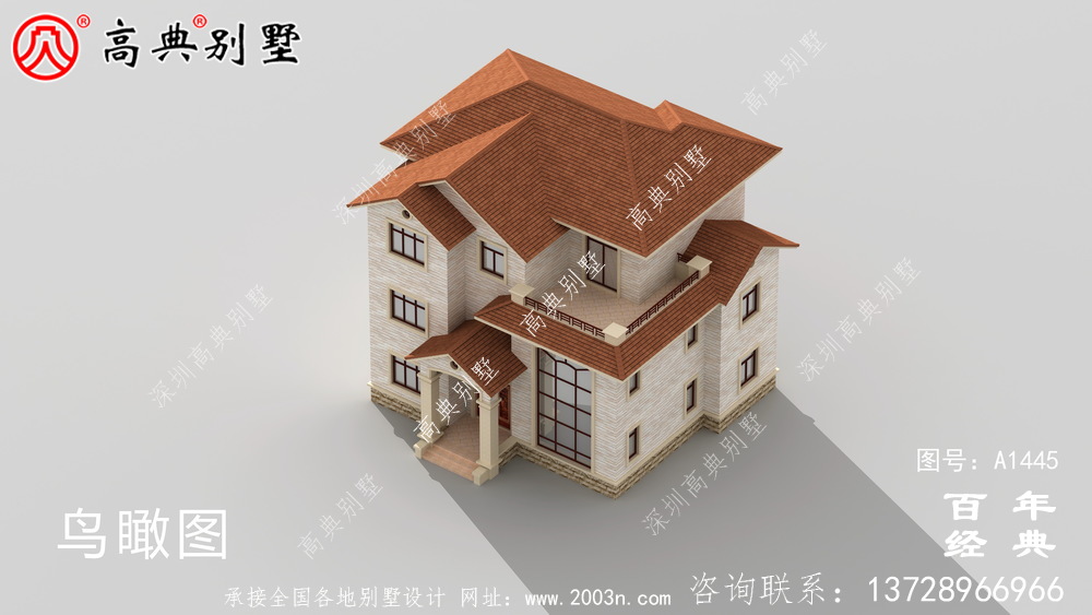 歐式古典三層別墅設(shè)計圖紙及設(shè)計效果圖_鄉(xiāng)村三層別墅設(shè)計