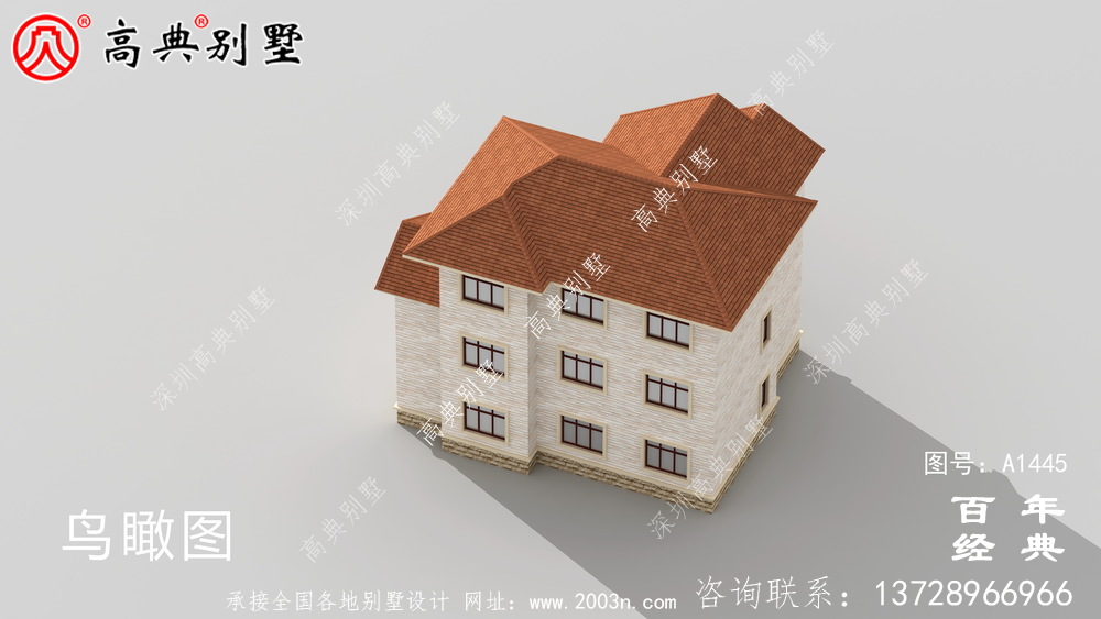 歐式古典三層別墅設(shè)計圖紙及設(shè)計效果圖_鄉(xiāng)村三層別墅設(shè)計