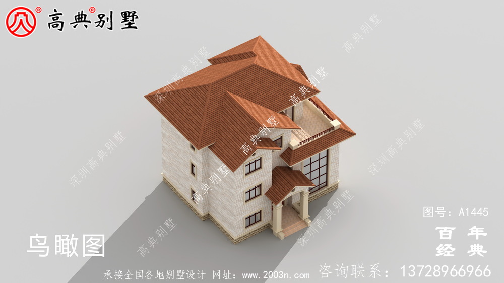 歐式古典三層別墅設(shè)計圖紙及設(shè)計效果圖_鄉(xiāng)村三層別墅設(shè)計