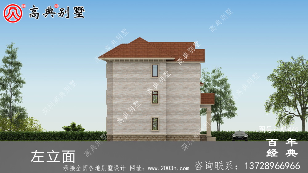 歐式古典三層別墅設(shè)計圖紙及設(shè)計效果圖_鄉(xiāng)村三層別墅設(shè)計