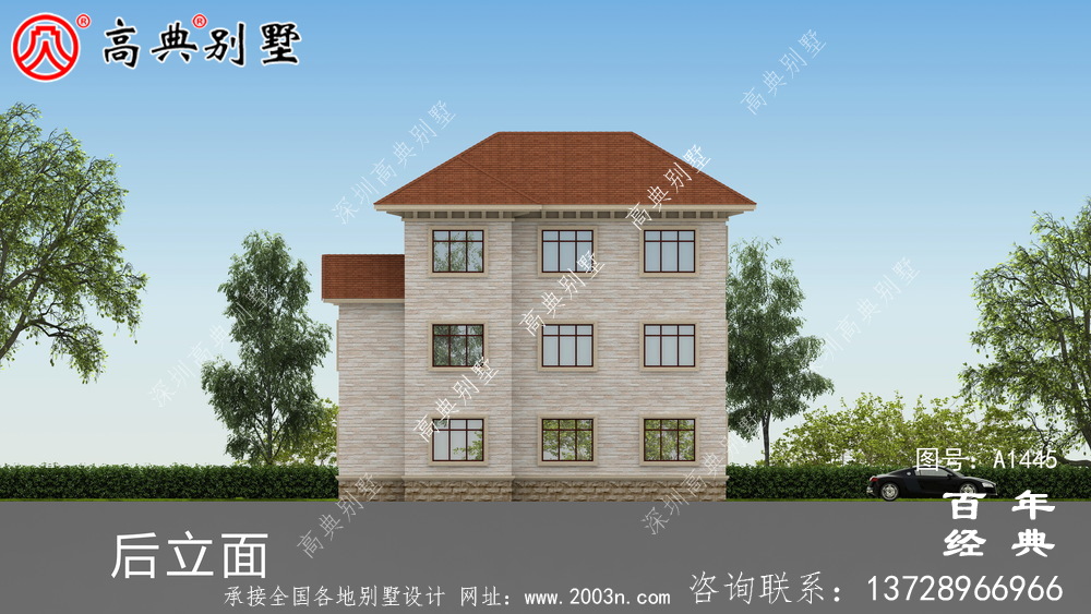 歐式古典三層別墅設(shè)計圖紙及設(shè)計效果圖_鄉(xiāng)村三層別墅設(shè)計