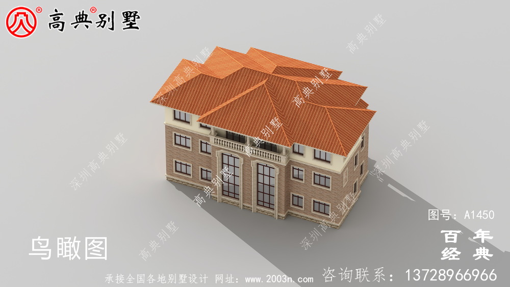 大復式三層歐式雙拼別墅設計圖紙及設計效果圖_鄉村三層別墅設計