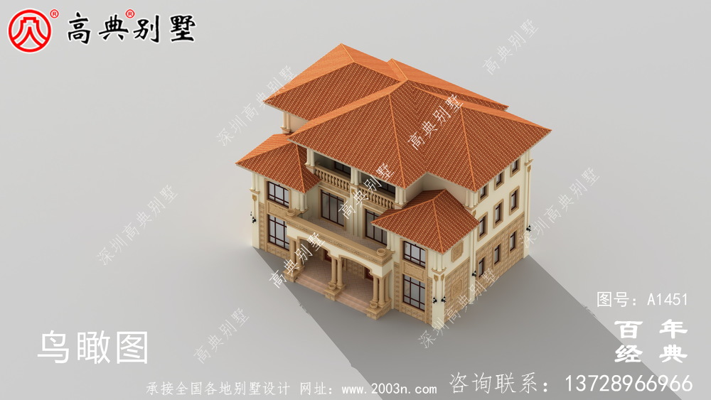 歐式雙拼典雅三層別墅設計圖紙及設計效果圖_鄉(xiāng)村三層別墅設計