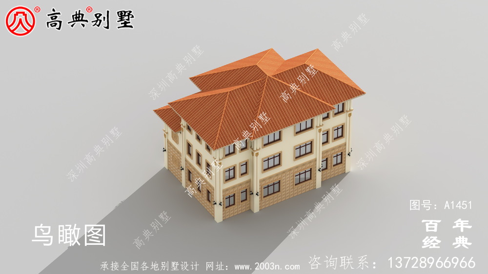 歐式雙拼典雅三層別墅設計圖紙及設計效果圖_鄉(xiāng)村三層別墅設計