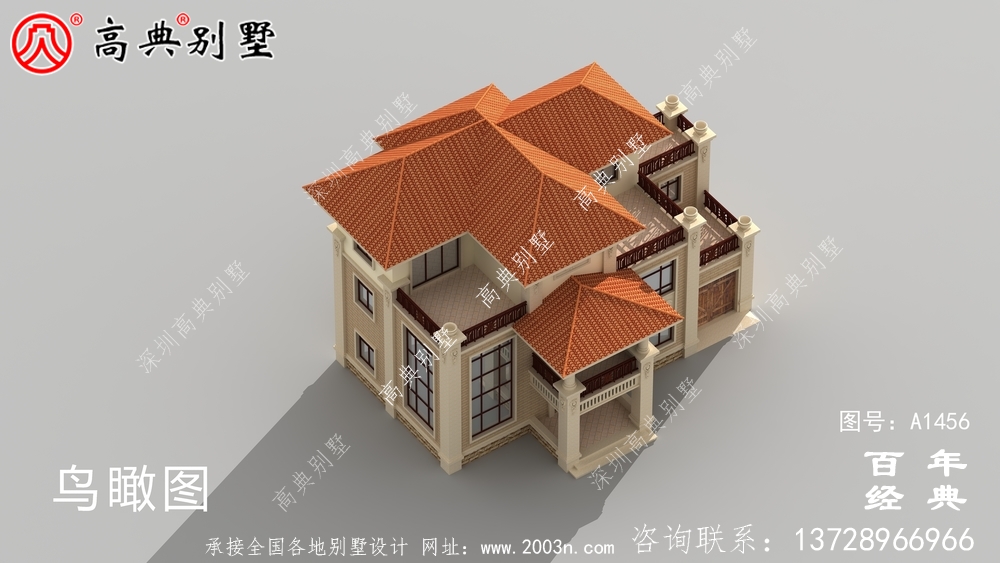 復式三層豪華歐式別墅設計效果圖_鄉村三層別墅設計
