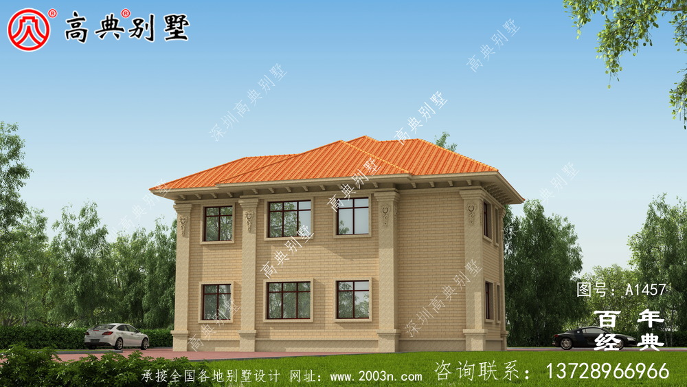 農村小型兩層別墅設計效果圖_鄉村三層別墅設計