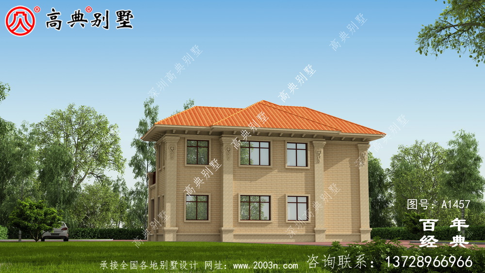 農村小型兩層別墅設計效果圖_鄉村三層別墅設計