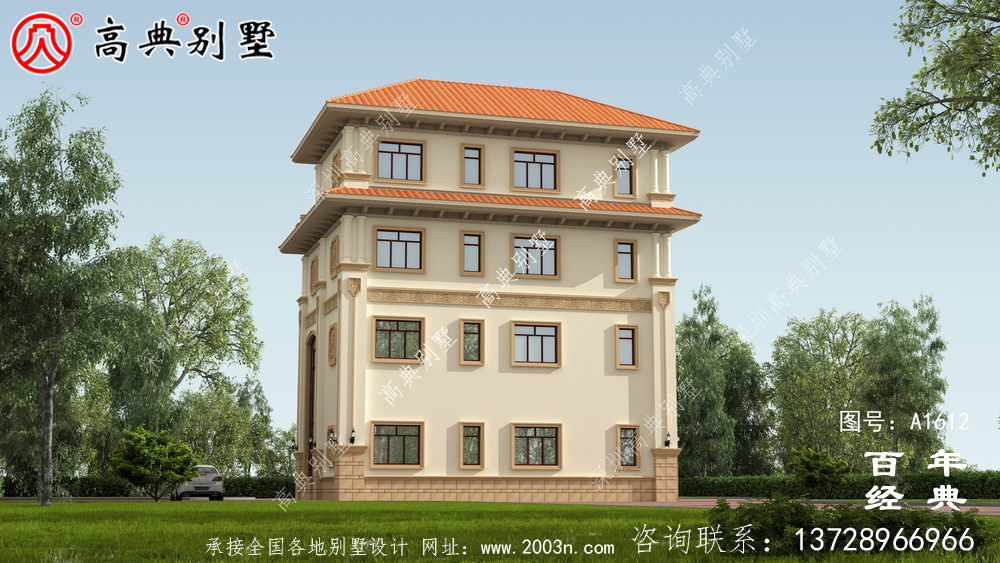 歐式精致四層復(fù)式別墅設(shè)計圖紙_鄉(xiāng)村別墅工程圖紙